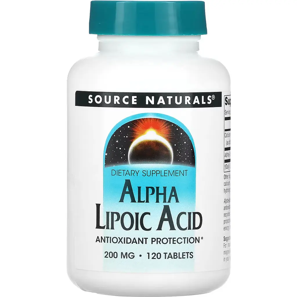 Альфа-липоевая кислота Source Naturals Alpha Lipoic Acid 120 таблеток - фото 1