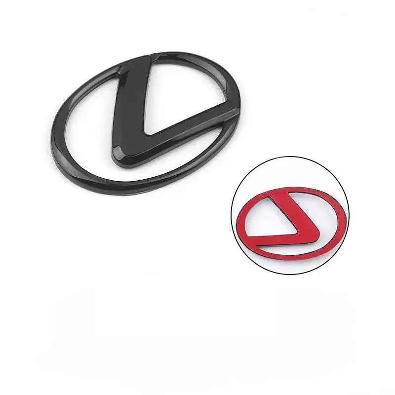 Емблема керма LEXUS чорна 64х46мм пластик (на скотчі) - фото 2