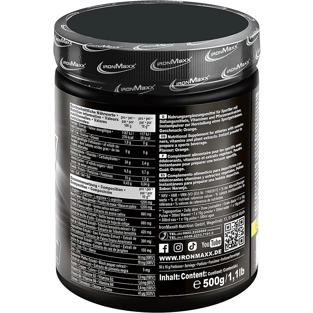 Бустер тестостерона IronMaxx Teston Ultra Powder Апельсин 500 г - фото 2