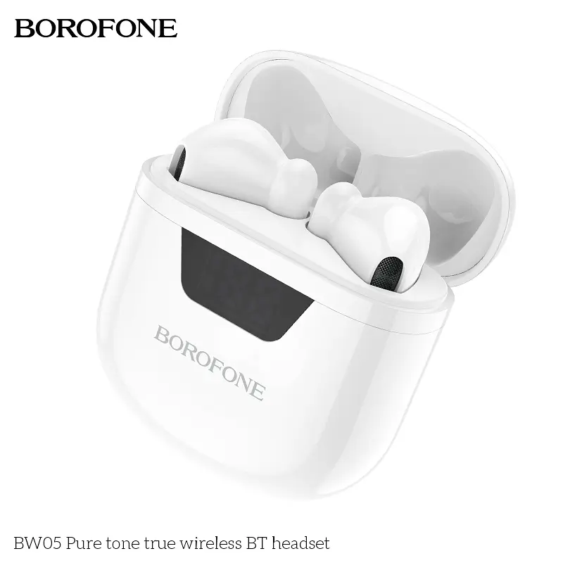 Навушники Borofone BW05 Pure tone true wireless BT headset White - фото 7