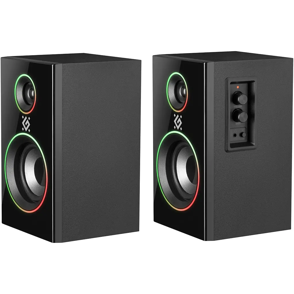 Акустична система Defender 2.0 Solar 20 20Вт Bluetooth 5.0 + 3,5мм, RGB підсвітка, чорна - фото 4