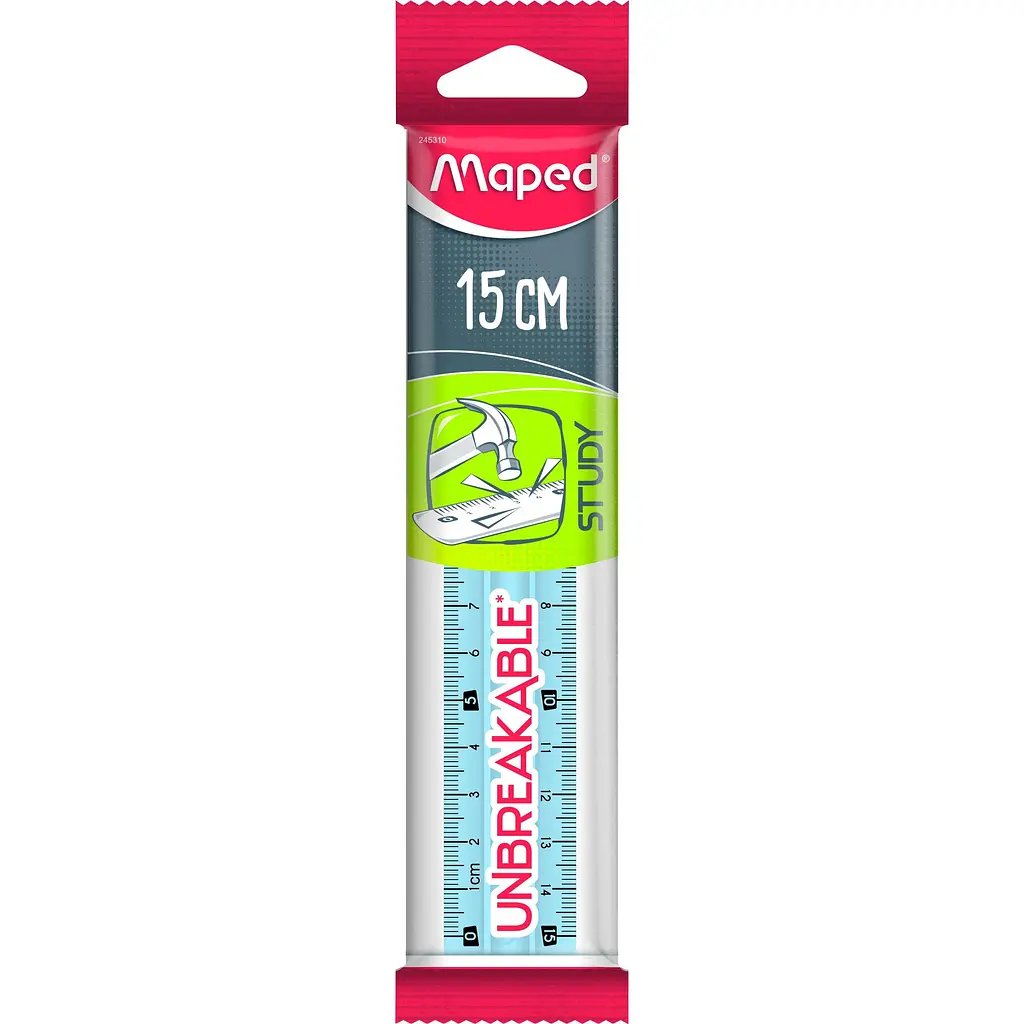 Лінійка Maped Study Unbreakable 15 см блакитна (MP.245310) - фото 2