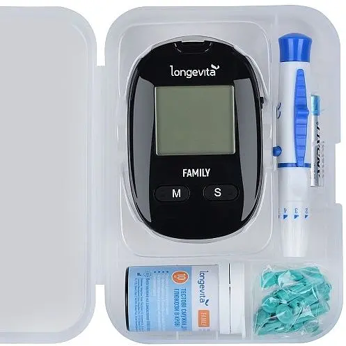 Глюкометр Longevita Family + 10 тест полосок - фото 4