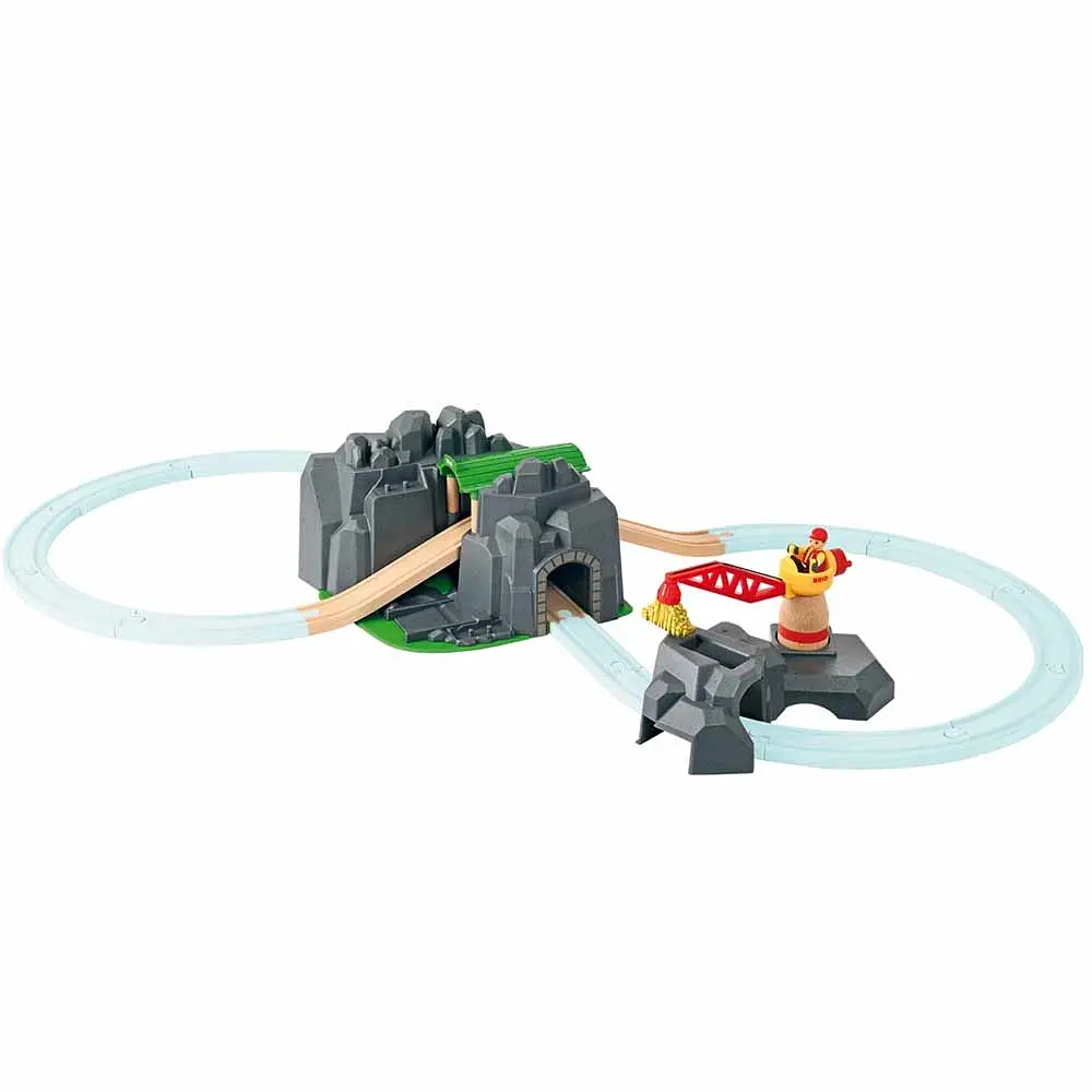 Игровой набор для железной дороги Brio Туннель с подъемным краном (33889) - фото 4