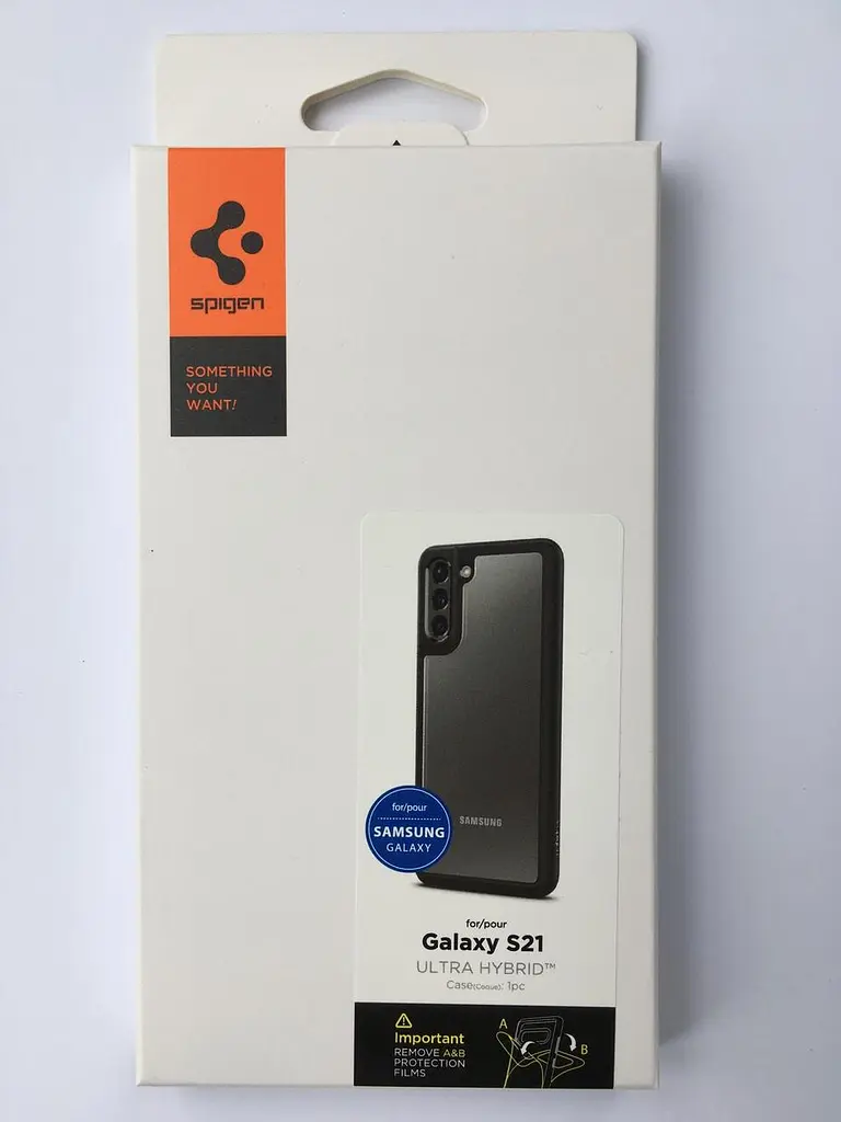 Чохол протиударний прозорий Spigen Ultra Hybrid Crystal ACS02424 для Samsung Galaxy S21 (6.2") Matte Black - фото 7