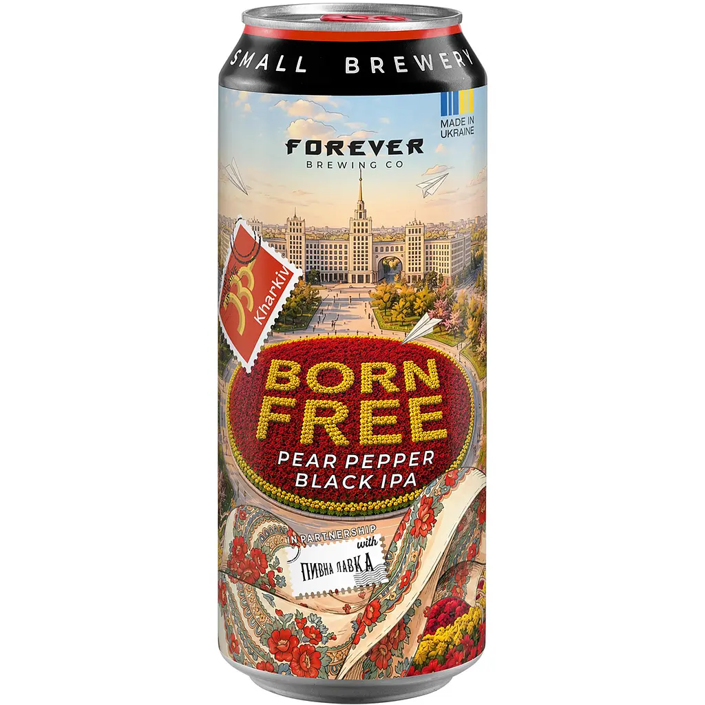 Пиво темне нефільтроване Forever Born Free 7% 0.5 л з/б