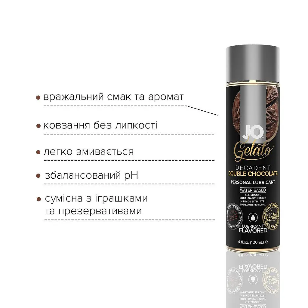 Лубрикант на водній основі System Jo Gelato, 120 мл, Подвійний шоколад - фото 3