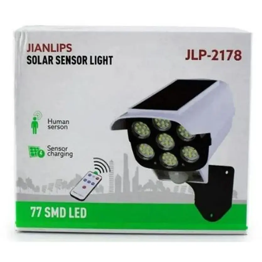 Фонарь-прожектор типа камеры QG-08 с солнечной панелью и датчиком движения уличный искусственный LED светильник с пультом (43681-_152) - фото 6