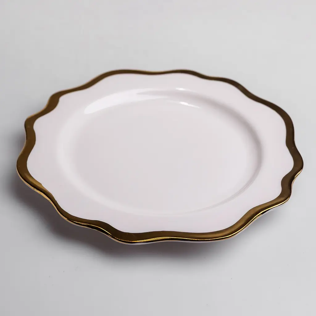 Тарілка десертна порцелянова Antique White 20 см Yiwu HKPP-8 - фото 4