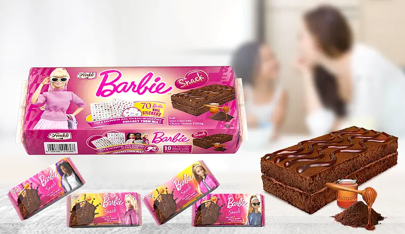 Бісквіт шоколадний Freddi Barbie Cake Cocoa Honey Filling 250 г - фото 2