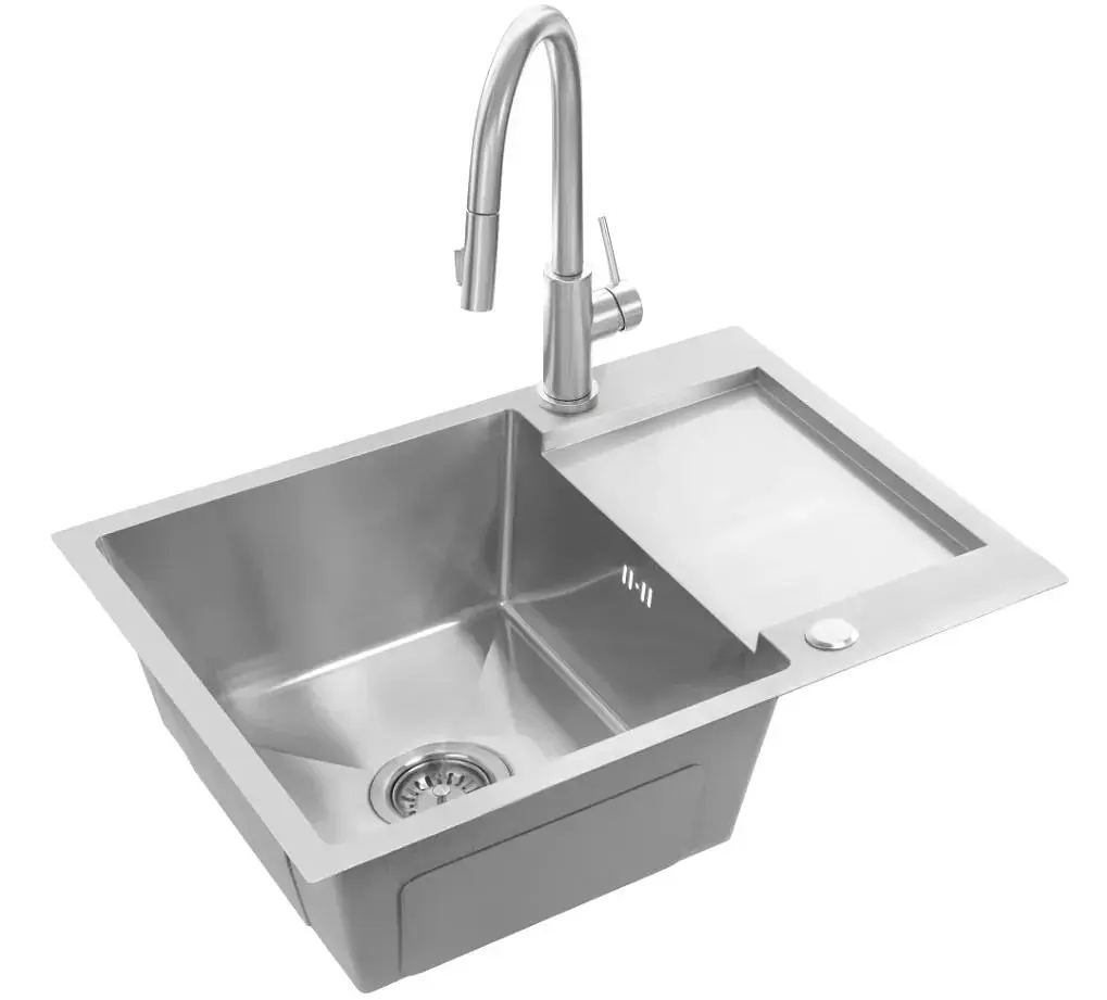 Кухонна мийка Rea Paul 600x480 мм nickel brushed ZLE-06009 - фото 3
