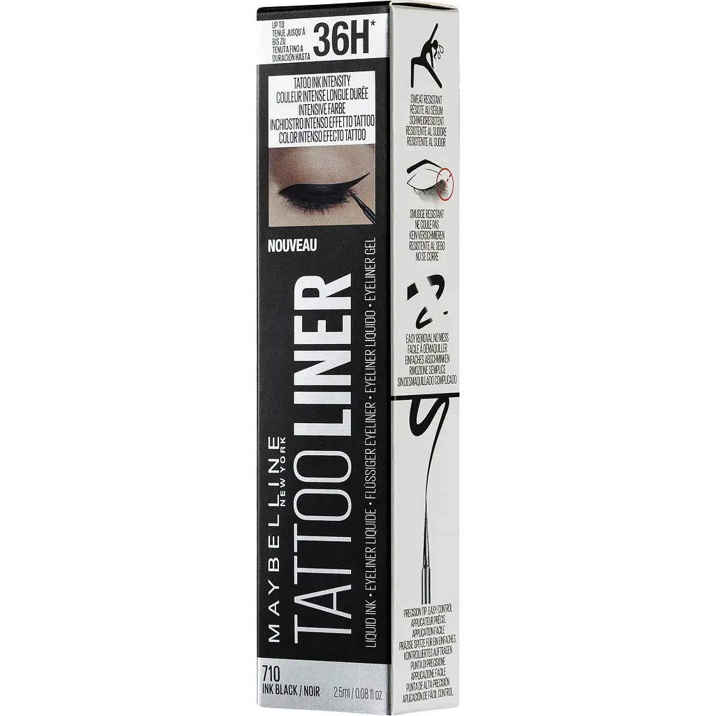 Подводка для глаз Maybelline New York Tattoo Liner, тон 710 (черный), 2,5 мл (B3247500) - фото 3
