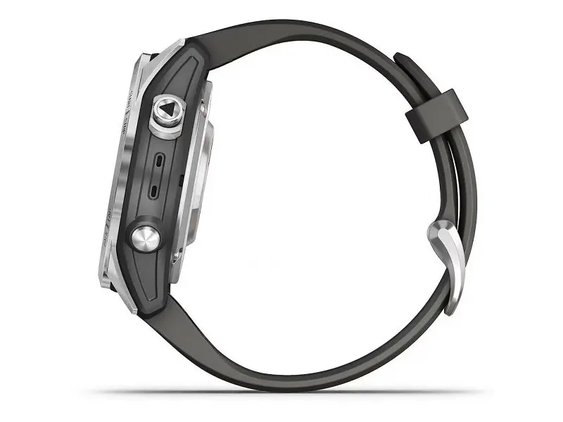 Смарт-годинник Garmin Fenix 7S Pro Solar Silver w. Graphite Band (010-02776-00/01) - фото 2