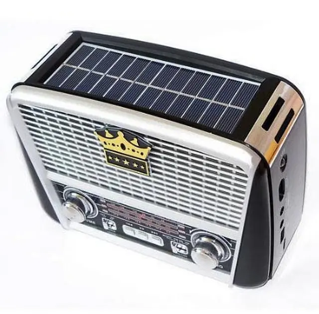 Радиоприемник Golon RX-455S Solar с солнечной панелью черный - фото 5