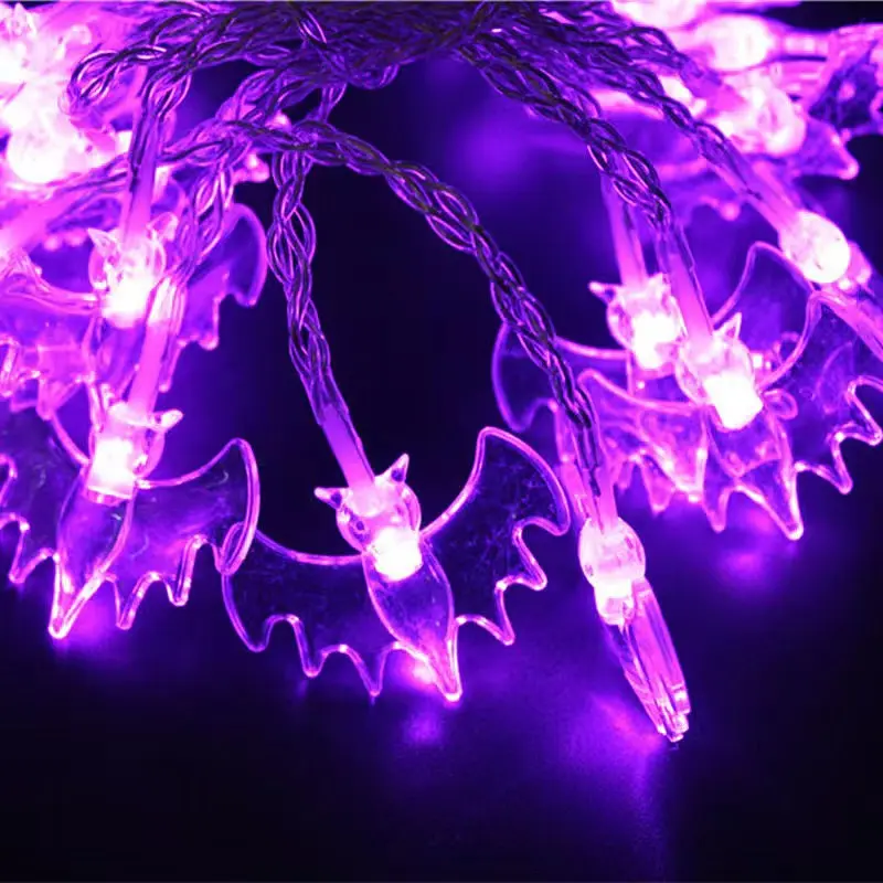 Гирлянда на Хэллоуин Летучие мыши 10 led 150 см 5 × 3 см фиолетовая - фото 5