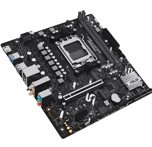 Материнська плата AM5 Asus PRIME B850M-F WIFI, B850, 2xDDR5, Int.Video (CPU), 4xSATA3, 2xM.2, 1xPCI-E 5.0 x16, 1xPCI-E 4.0 x1, Realtek 7.1, Realtek 1Gb, WiFi 6, Bluetooth 5.3, 4xUSB 3.2 / 6xUSB 2.0, HDMI, MicroATX - фото 6