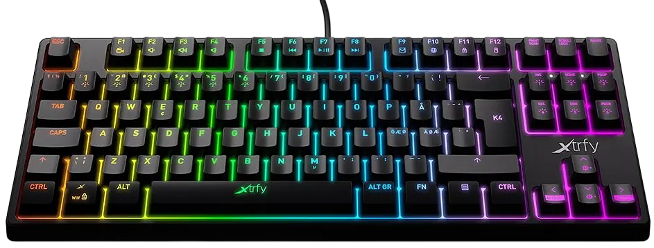 Клавіатура Xtrfy K4 TKL Kailh Red UA RGB Black (XG-K4-RGB-TKL-R-UKR) - фото 2