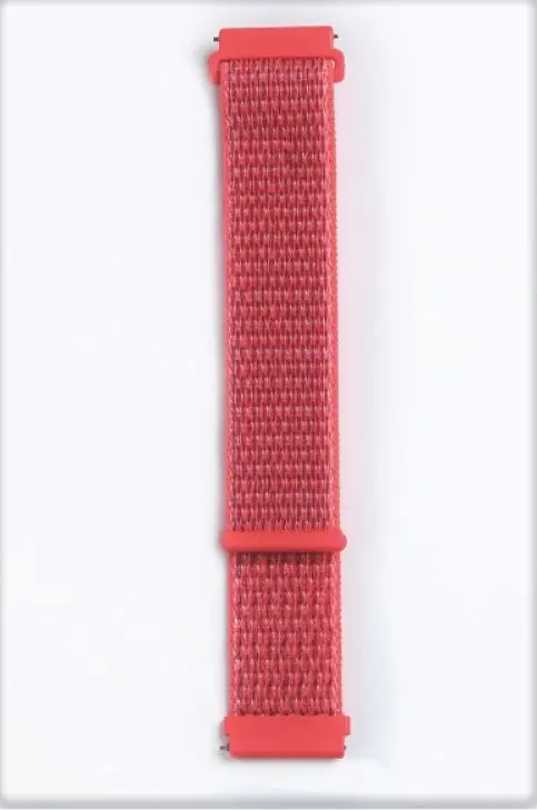 Ремінець BeWatch для Xiaomi Amazfit BIP/Lite/GTS/GTS 2/GTR 42мм нейлоновий 20 мм липучка Червоний (1011384) - фото 3