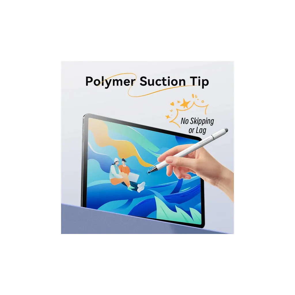 Стилус VENTION 3-in-1 Magnetic Stylus Pen White Aluminum Alloy Type (KQLW0) - фото 6