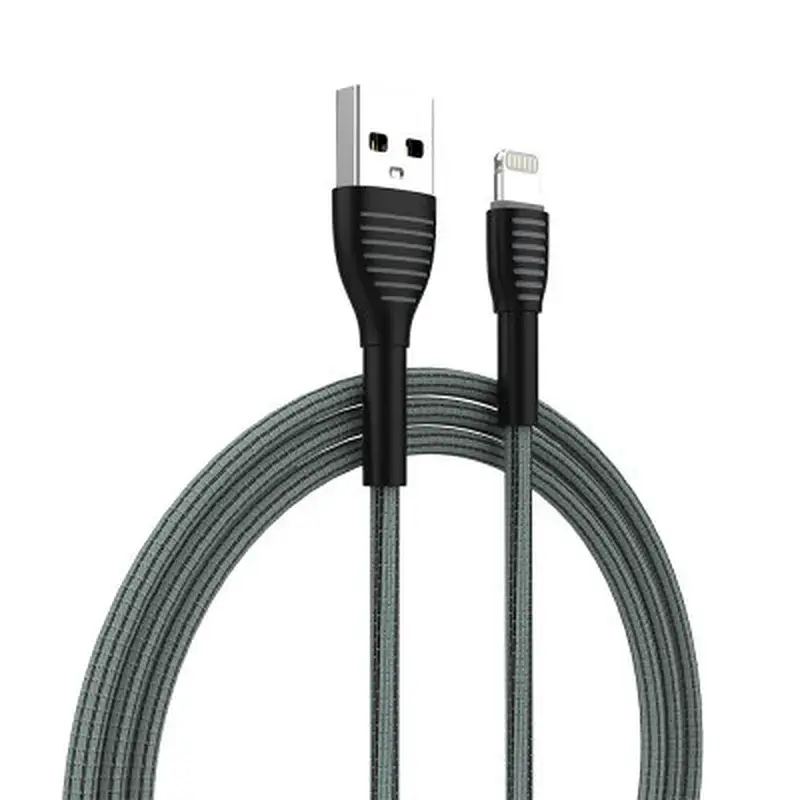 Дата кабель USB 2.0 AM to Lightning 1.0m ColorWay (CW-CBUL041-GR) - фото 2