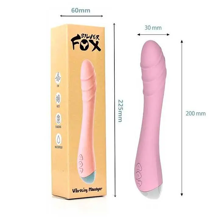 Рожевий вібратор Silver Fox для стимуляції точки G USB — Вібратори - фото 4