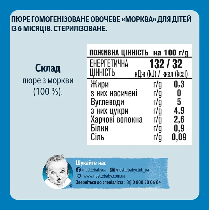 Уцінка. Пюре Gerber Морква 80 г  - фото 2