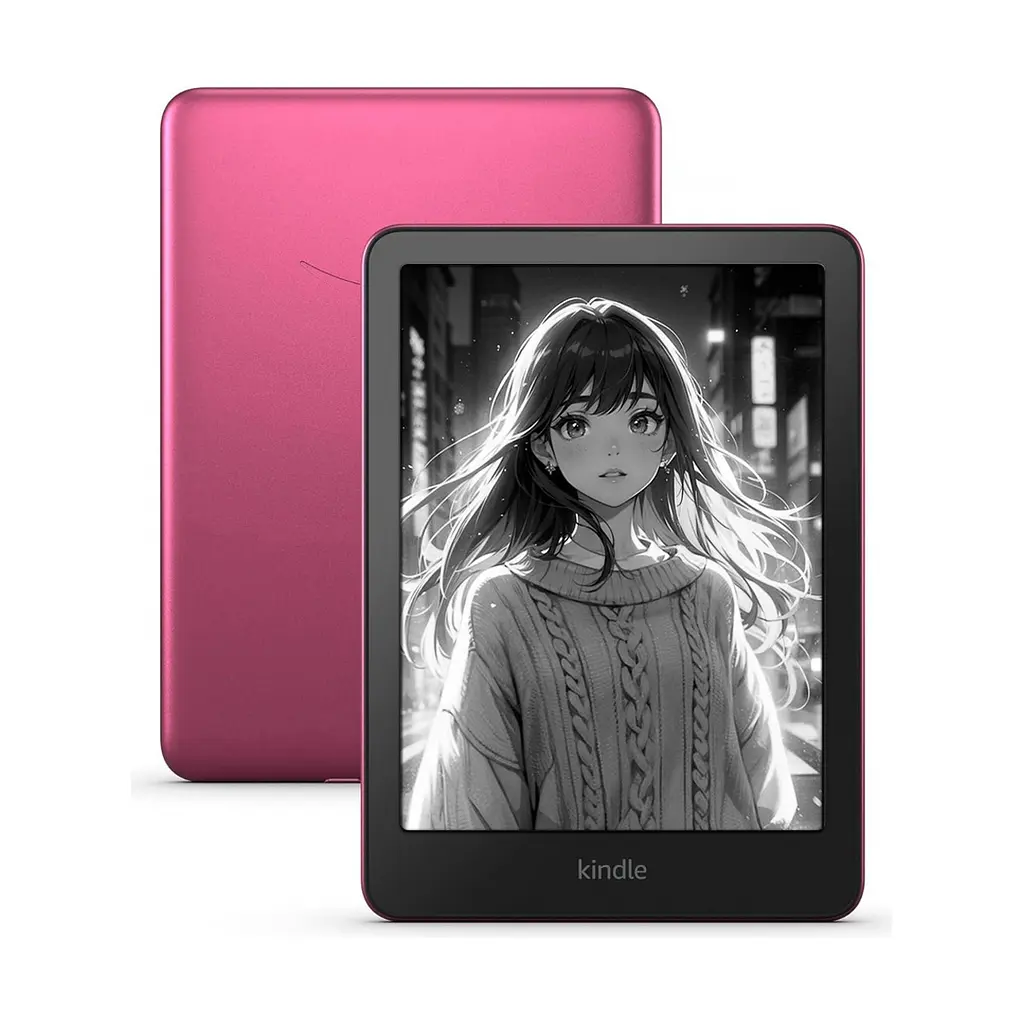 Електронна книга Kindle Paperwhite Signature Edition 2024 Metallic Raspberry, 32GB, дисплей 7 HD E Ink Carta, покриття антивідблиску, підсвічування, сенсорний екран, Bluetooth/Wi-Fi, захист від вологи, 300 dpi, рожева - фото 3
