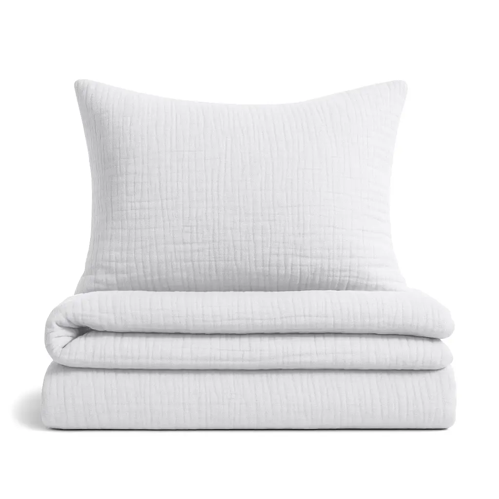 Дитяча постіль Cosas White без простирадла муслін 110х140 см (Set_Muslin_01White_140_2)