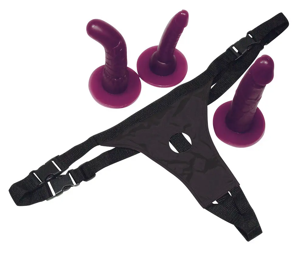 Страпон - Bad Kitty Strap-On purple Set - фото 2