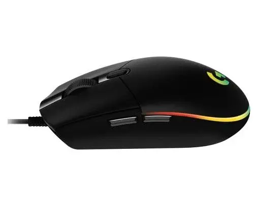 Миша Logitech G102 LIGHTSYNC, Black, USB, оптична, 200-8000 dpi, RGB-підсвічування LIGHTSYNC, 6 програмованих механічних кнопок із пружинним механізмом, 2.1 м (910-005823) - фото 3