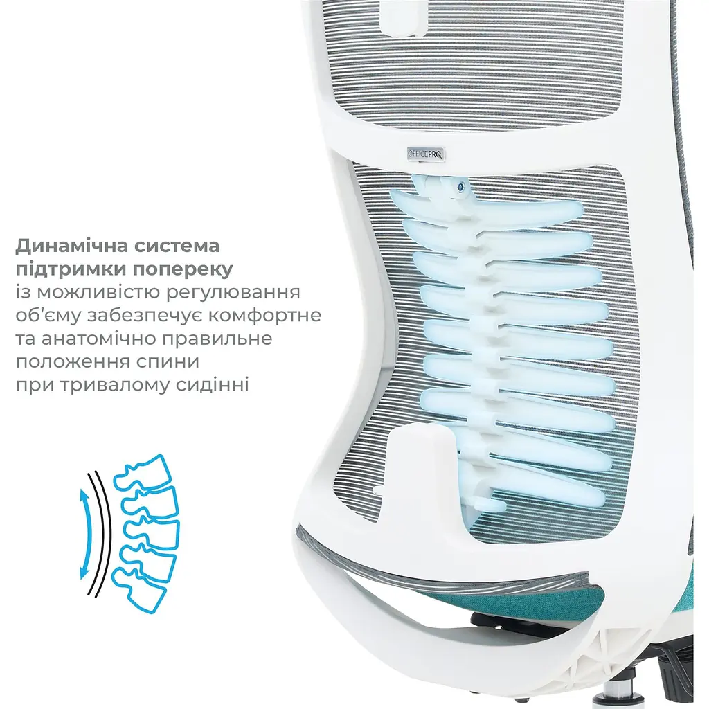 Офисное кресло OfficePro Balance OC550-W-DG-BL White/Dark Gray/Blue [148646] - фото 10