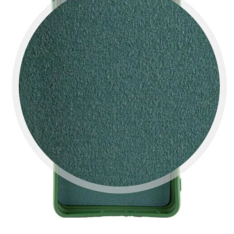 Чехол TPU Getman Liquid Silk Full Camera для Xiaomi Redmi Note 14 Pro+ 5G Зеленый / Dark green - фото 2