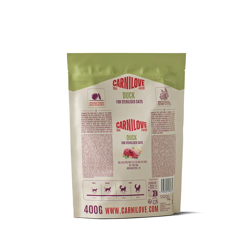 Сухий корм для стерилізованих котів Carnilove True Fresh Duck Sterilised качка 400 г - фото 2