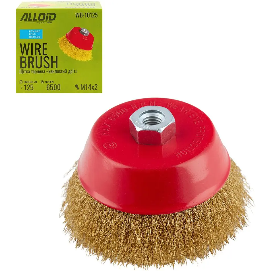 Щітка торцева Alloid Building Tools кручений дріт 125 мм (WB-10125) - фото 2