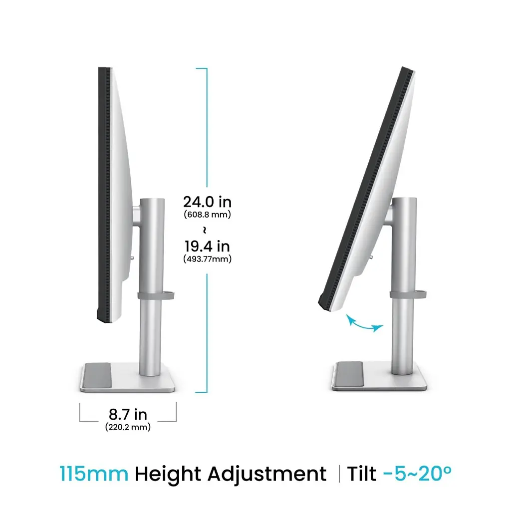 Монитор TFT 31.5" BenQ MA320UP, IPS, 4K, 2хHDMI, USB-C, HAS, Pivot, цв., серебристо-серый (9H.LP9LB.QBE) - фото 5