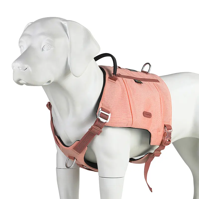 Шлейка для собак Truelove TLB2251 світловідбивна, з водонепроникної тканини Cordura, регульована Рожевий, XL - фото 4