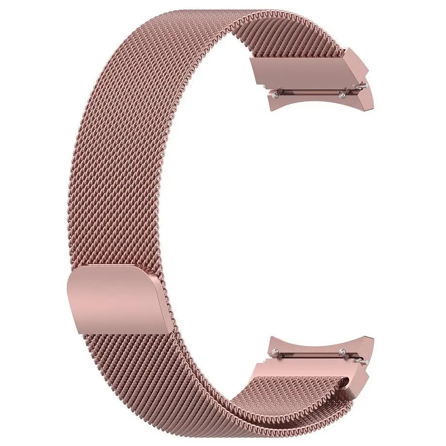 Ремінець Samsung Galaxy Watch 4 40mm - рожевий металевий ширина кріплення 20мм Watchbands Milanese Loop (WB00S4MMILANESE1440) - фото 3