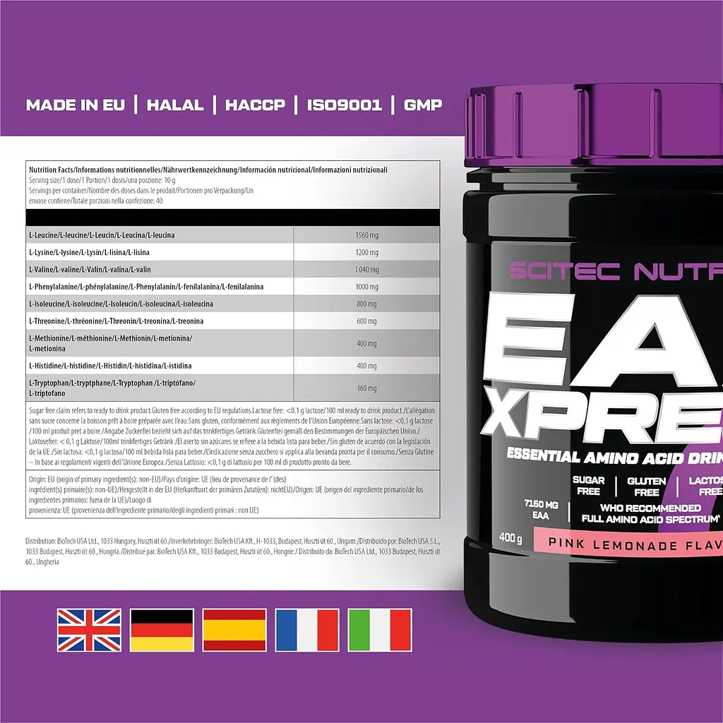 Аминокислоты Scitec Nutrition EAA Xpress Розовый лимонад 400 г - фото 2