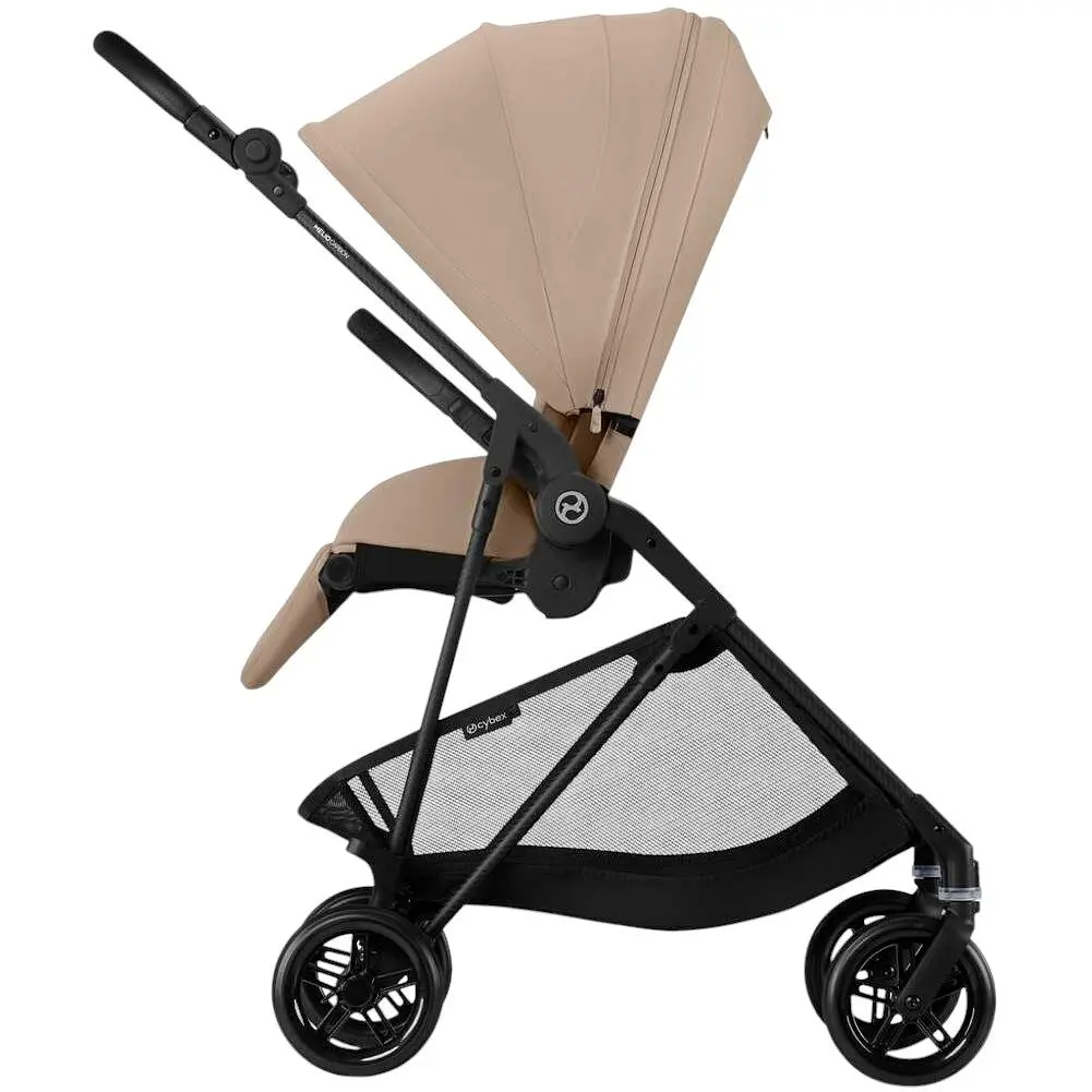 Коляска Cybex Melio Carbon Almond Beige з бампером (525000011) - фото 4
