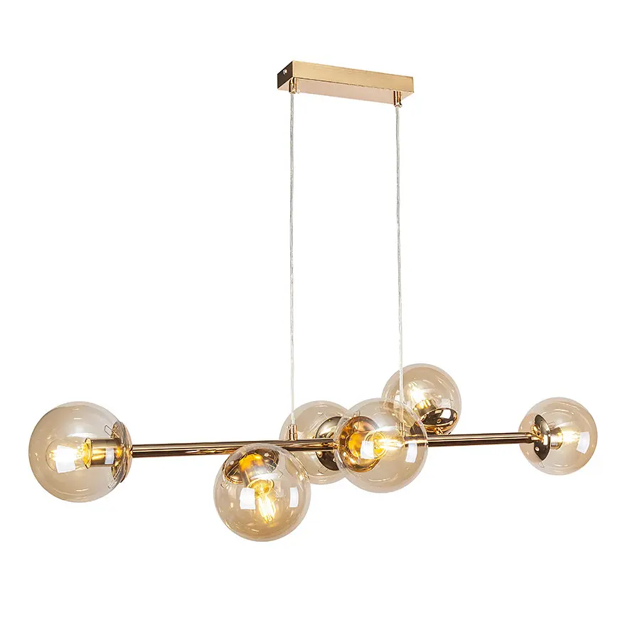 Люстра стельова Levistella 7521010-6 GD+BR, 6xE27, золото/бронза, сучасний стиль для дому - фото 2