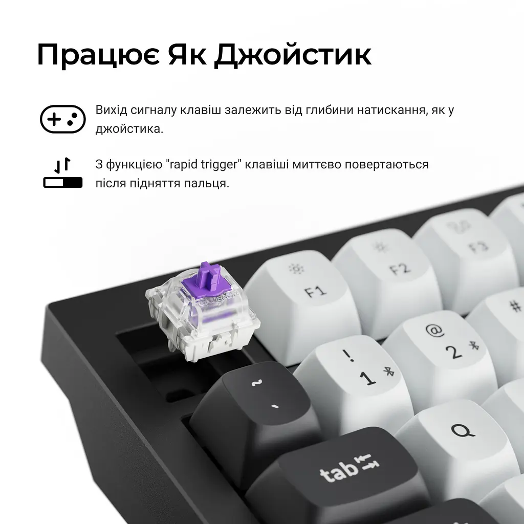 Клавіатура бездротова Keychron Q1 HE Magnetic Switch Black RGB (Q1H-M1-UA) - фото 10