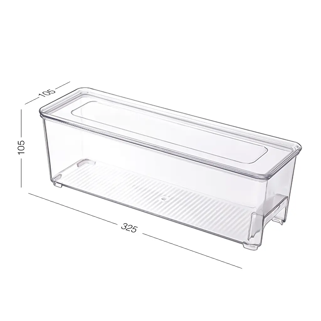Контейнер МВМ My Home для хранения в холодильнике 325х100х105 мм прозрачный (KP-71 M T) - фото 2