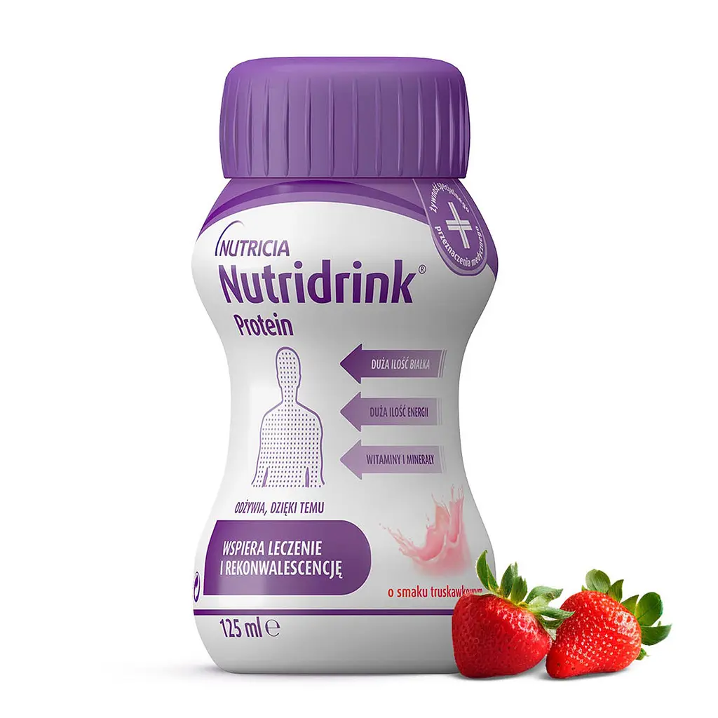 Ентеральне харчування Nutricia Nutridrink Protein зі смаком полуниці 4х125 мл  - фото 2
