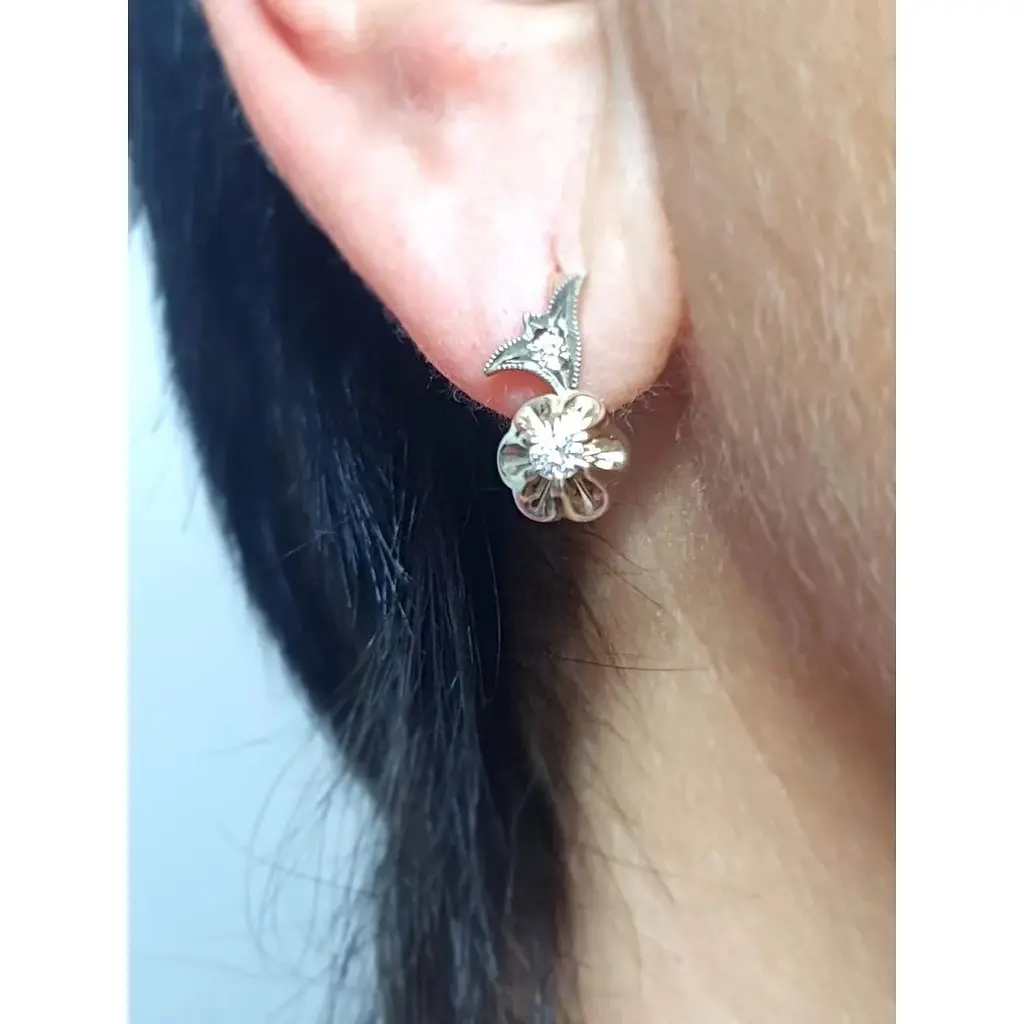 Золоті сережки Гаразд з діамантами. 3032700 - фото 2