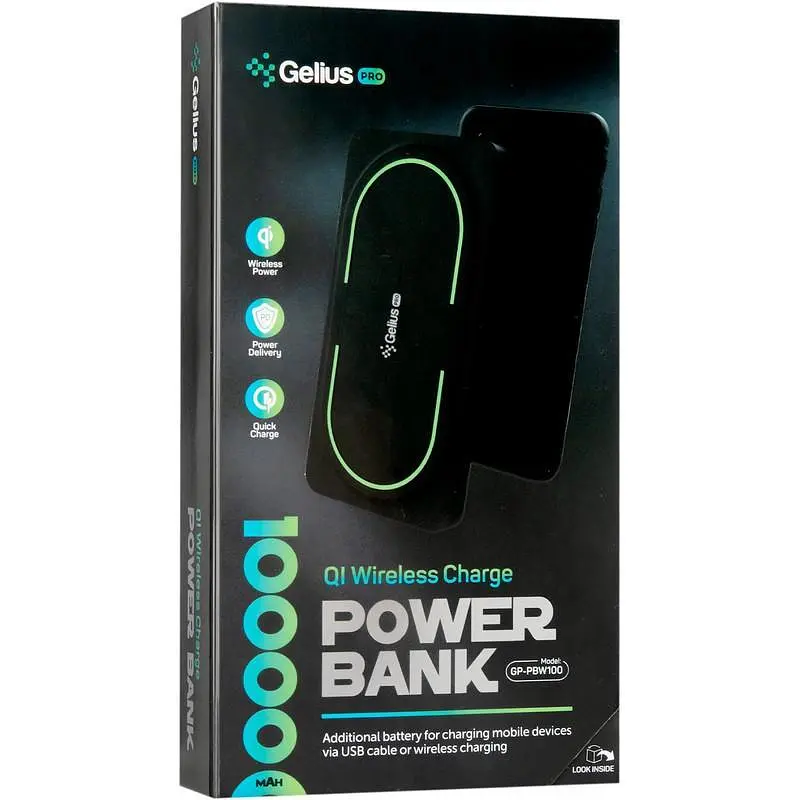 Додаткова батарея Gelius Pro Wireless Power GP-PBW100 10000mAh Black - фото 9
