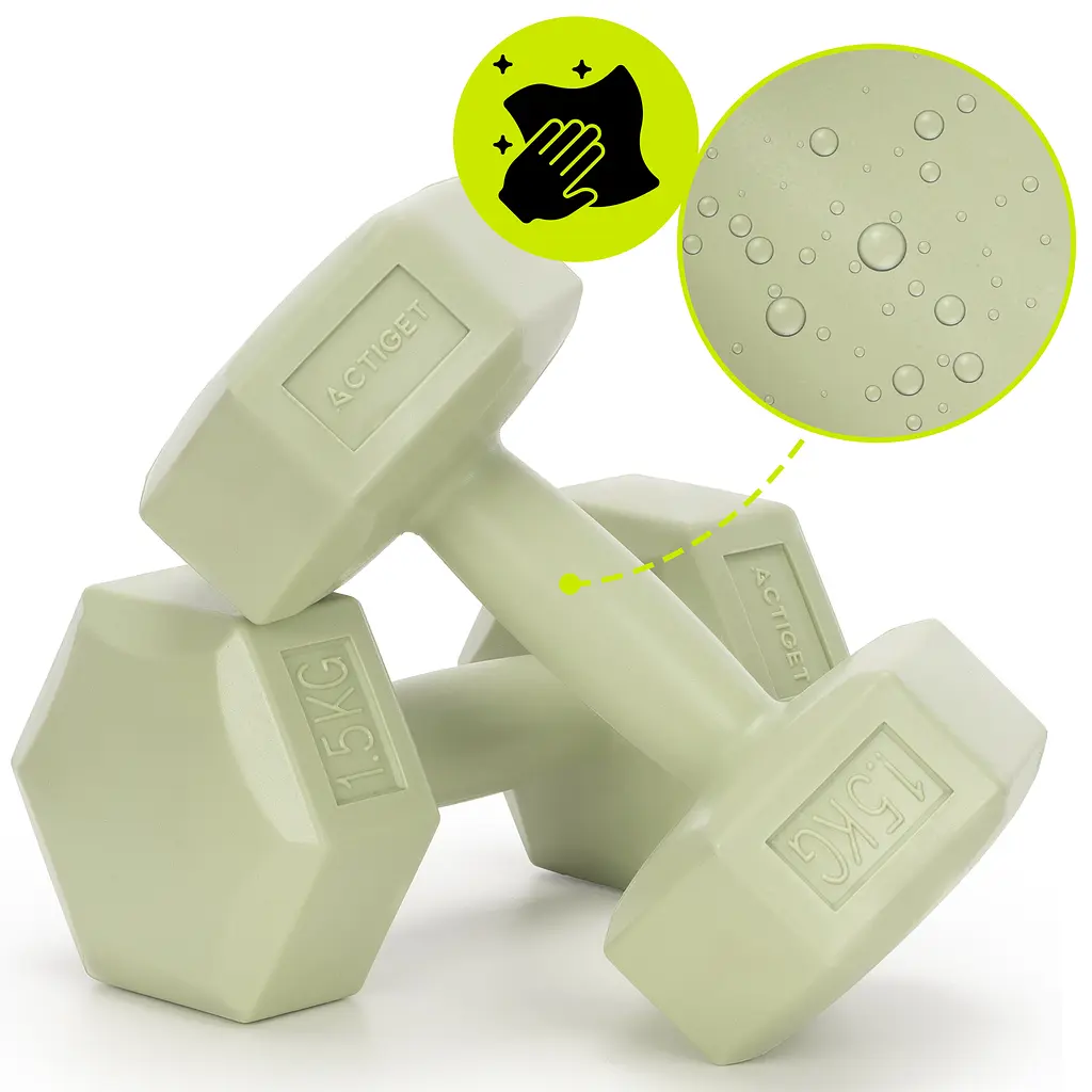 Гантелі Actiget Hex 2 x 1.5 кг ACT0157 Green - фото 7