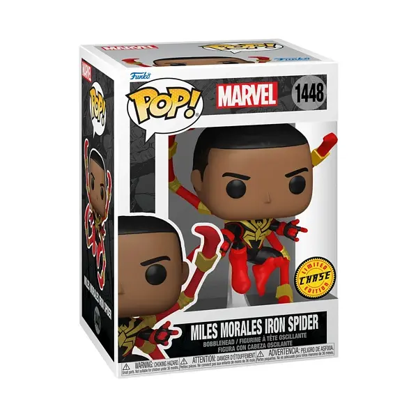 Фигурка Funko Pop Марвел Майлз Моралес Железный Паук Marvel Miles Morales Iron Spider 10 см Chase M MM 1448C - фото 3