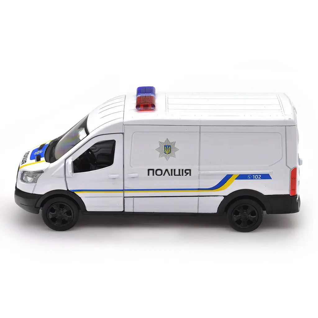 Автомодель TechnoDrive Ford Transit Van 2018 Поліція, 1:32, біла (250343U) - фото 3