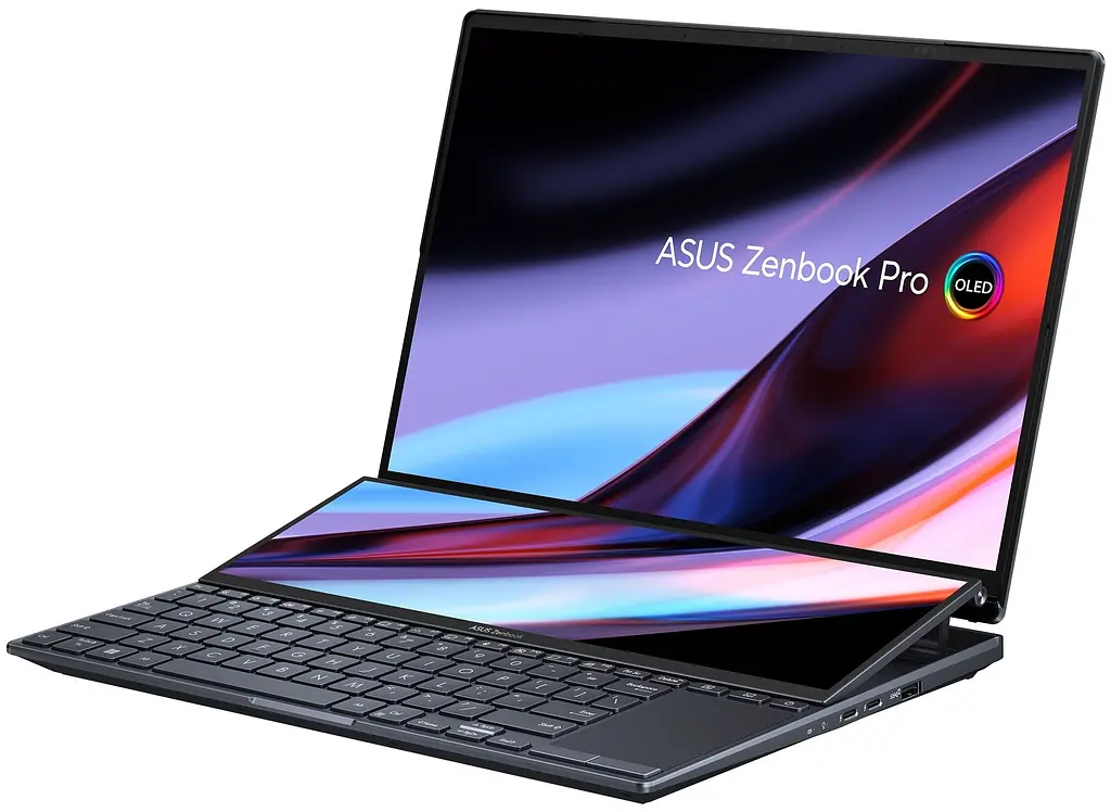Ноутбук ASUS Zenbook Pro 14 Duo UX8402VV-P1048 14.5' 2.8K OLED, Intel i5-13500H, 16GB, F512GB, NVD4060-8, NoOS, Чорний (90NB1172-M002X0) - фото 2