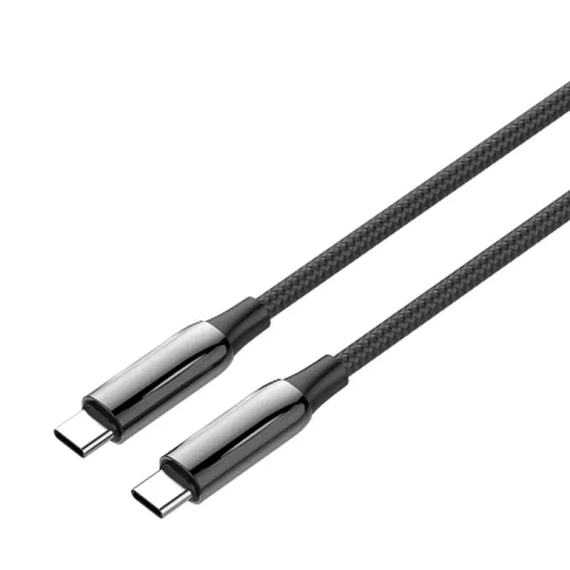 Дата кабель USB-C to USB-C 1.0m (PVC+Aluminum Alloy) (PD Fast Charging 240W) 5А black ColorWay (CW-CBPDCC069-BK) - фото 2